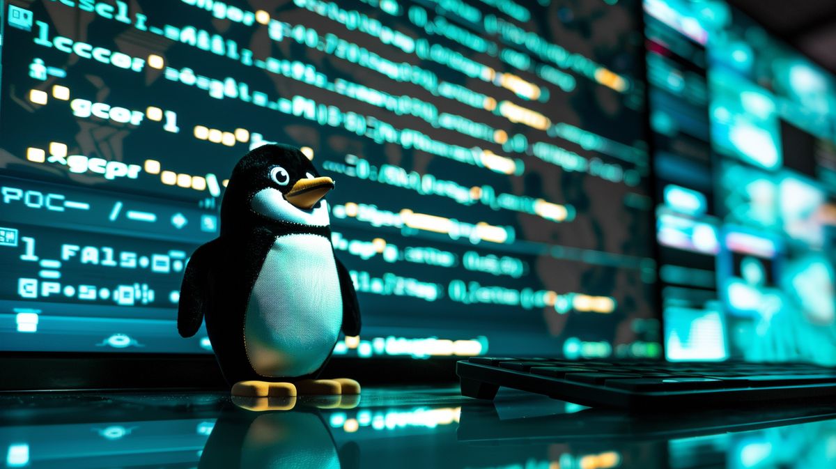 Linux-Betriebssystem auf einem Laptop-Bildschirm, Erläuterung was ist Linux