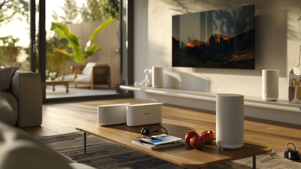 Sonos News: Aktuelles Sonos-Lautsprechersystem in modernem Wohnzimmer