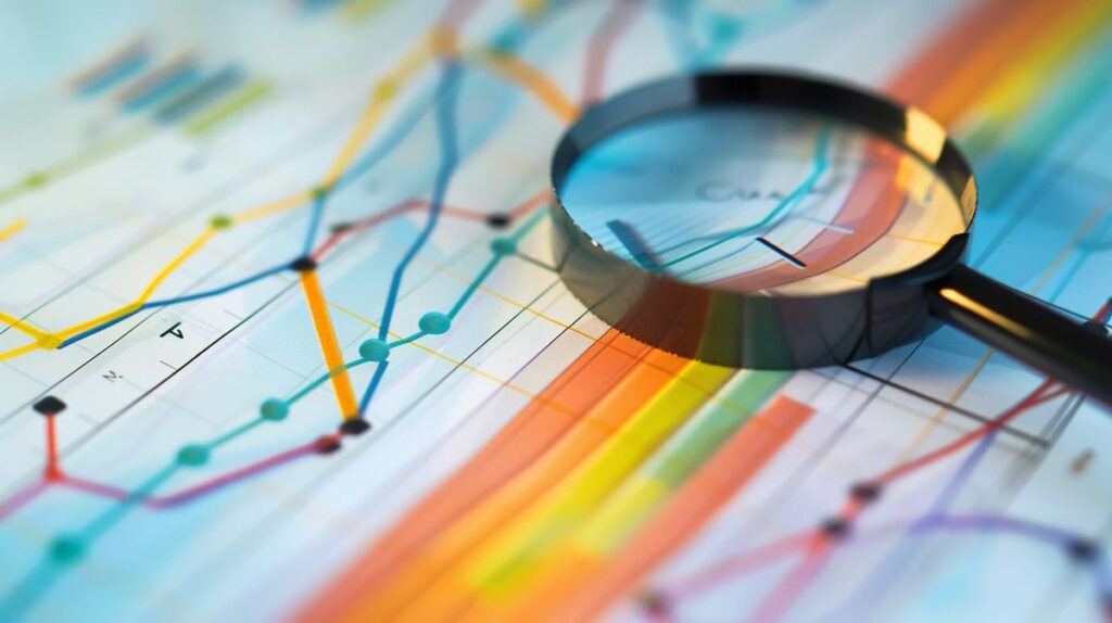 Diagramm zur Churn Prediction Analyse mit dargestellten Datenpunkten und Trends