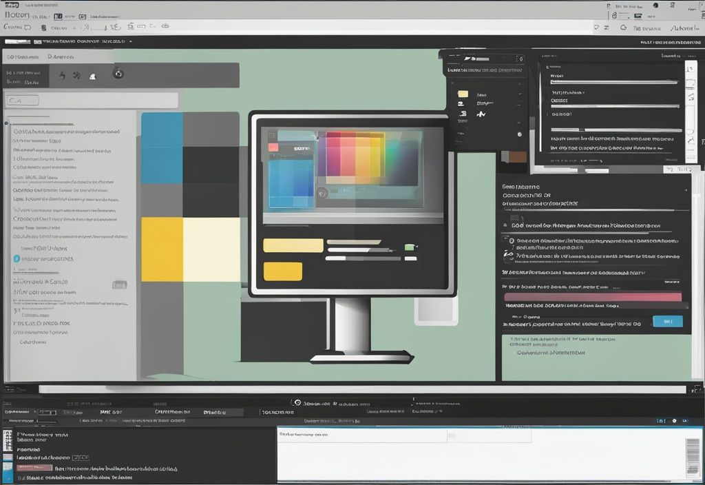 Moderne digitale Illustration eines Computerbildschirms mit Schritt-für-Schritt-Anleitung zur Erstellung eines neuen Verzeichnisses im Windows-Betriebssystem, Hauptfarbthema Schwarz