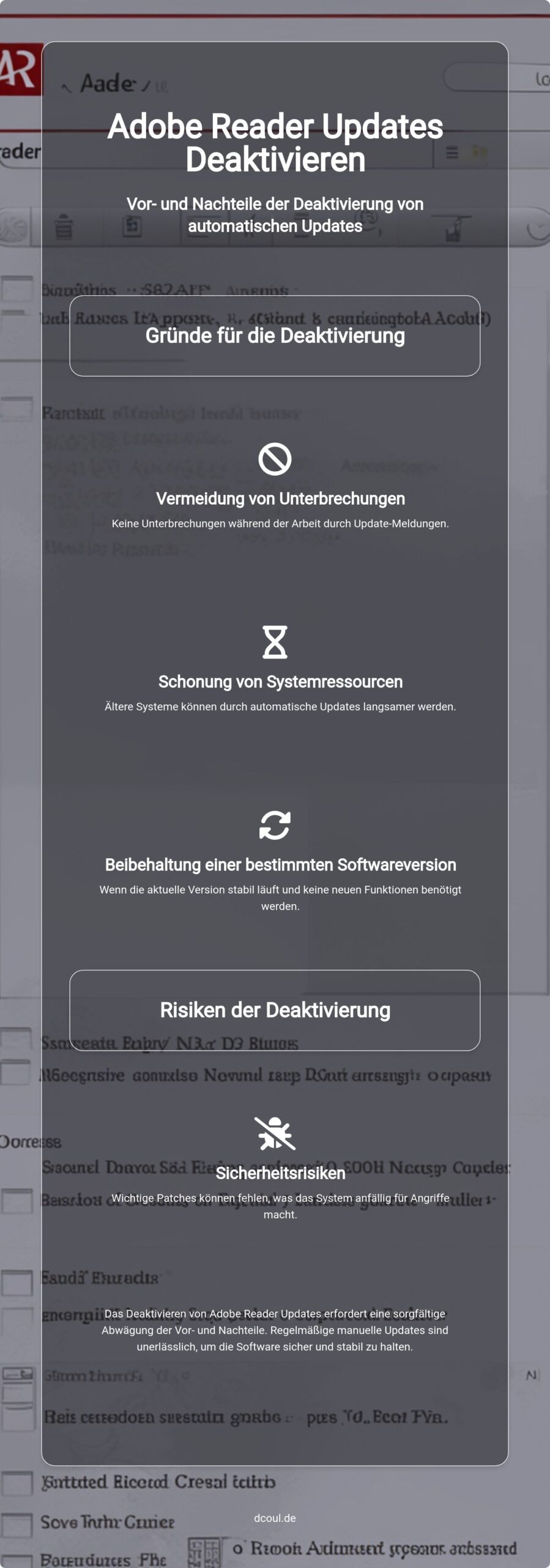 Schritte zum adobe reader update deaktivieren leitfaden dcoul de