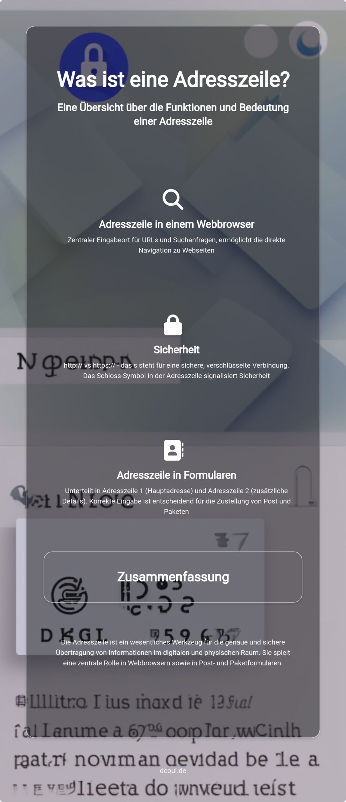 Was ist eine Adresszeile? Verständliche Erklärung und Tipps dcoul.de