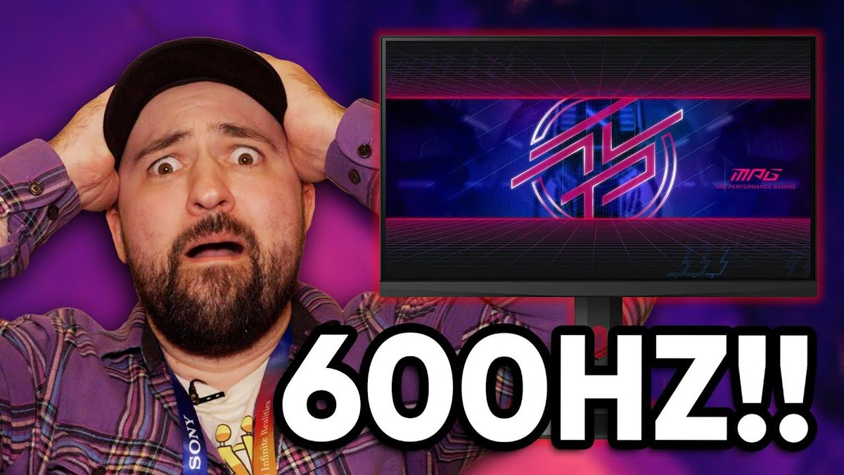 Alt-Text: "Thumbnail des Videos 'The fastest monitor I have EVER gamed on - MSI Monitors at CES 2025' von ShortCircuit, zeigt einen beeindruckenden Gaming-Monitor von MSI mit lebendigen Farben und schlankem Design, umgeben von futuristischen Grafikelementen und dem CES 2025-Logo im Hintergrund.