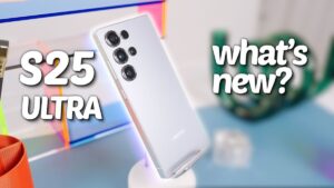 Thumbnail for the video "Samsung Galaxy S25 Ultra Hands-On! AI Has Taken Over 🤯" from UrAvgConsumer's channel, featuring the sleek design of the Samsung Galaxy S25 Ultra smartphone with vibrant AI graphics and the host's surprised expression.