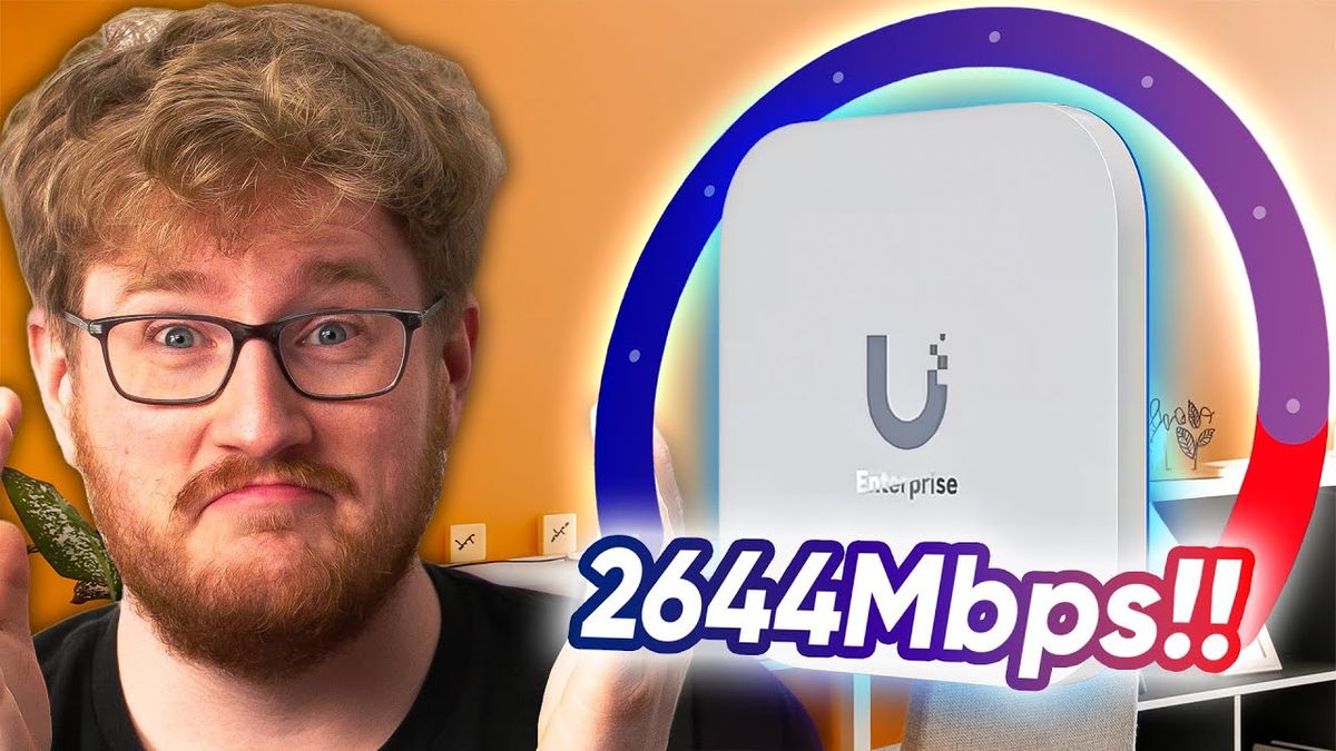 Thumbnail for the video titled "I bought one immediately - Ubiquiti Unifi E7" from the channel ShortCircuit, featuring a close-up of the Ubiquiti Unifi E7 device with a tech enthusiast excitedly pointing at it.